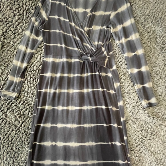 Faux Wrap Tie Dye Dress - Picture 1 of 4